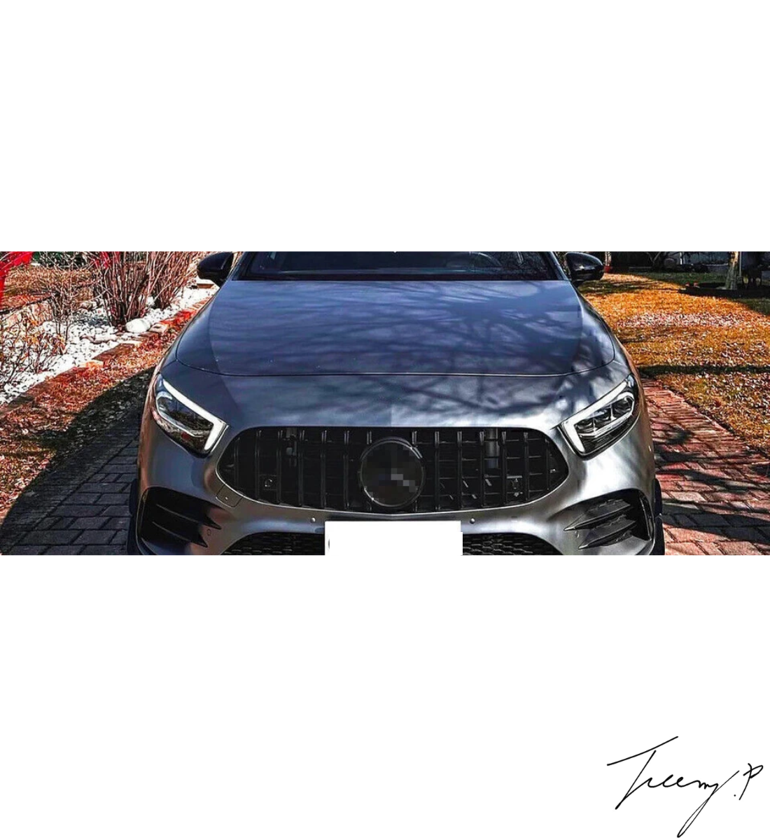 Mercedes A Class W177 V177 (2018+) Panamericana GT Style Front Grille Gloss Black