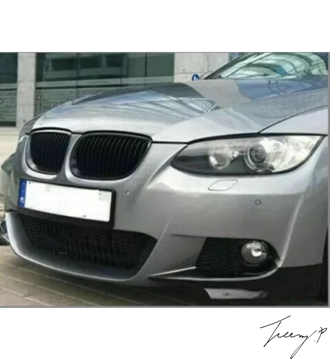 BMW 3 SERIES E92 2006 - 2012 GLOSS BLACK FRONT CORNER SPLITTERS M TECH LOOKS
