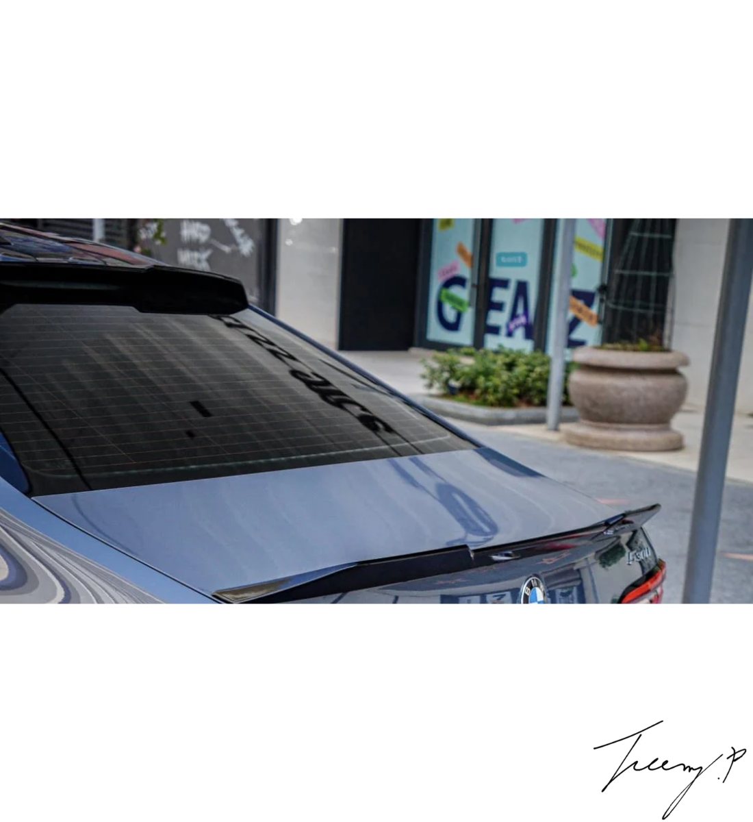 BMW 5 Series G60 G68 2024-2026 Gloss Black Rear Roof Spoiler Above Rear Window