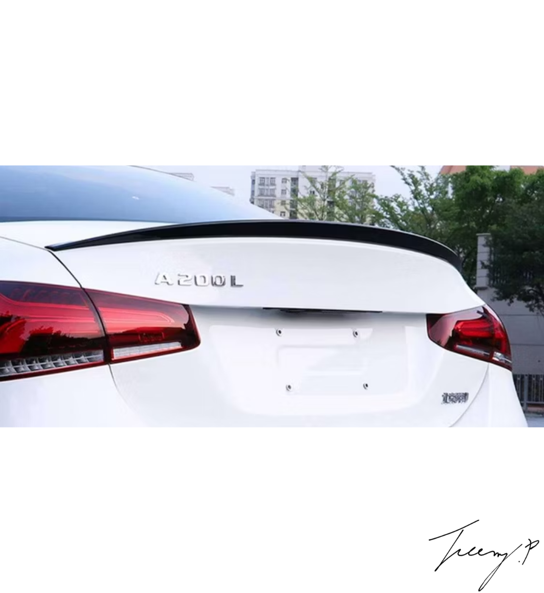 Mercedes Benz A-Class A200 Sedan (2019) Gloss Black Rear Trunk Spoiler Wing