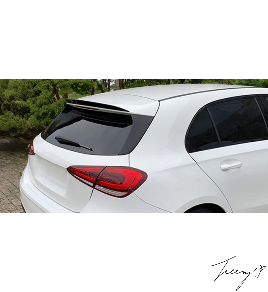 Mercedes A Class W177 (2018+) A35 A45 AMG Style Gloss Black Rear Roof Spoiler Lip