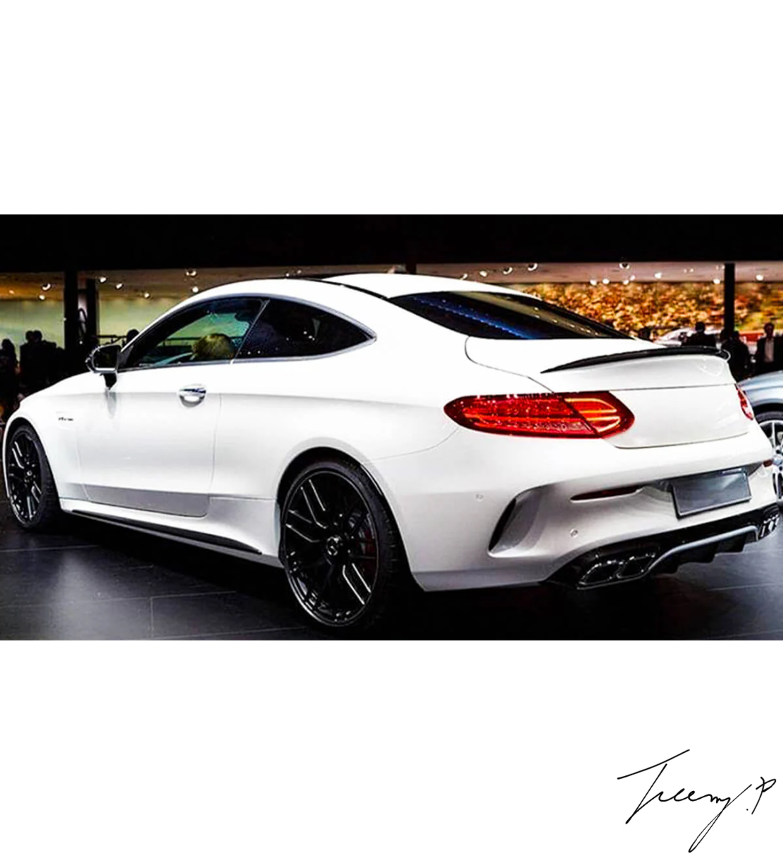 Mercedes Benz C-Class W205 Coupe AMG (2014-2019) Gloss Black Rear Trunk Spoiler