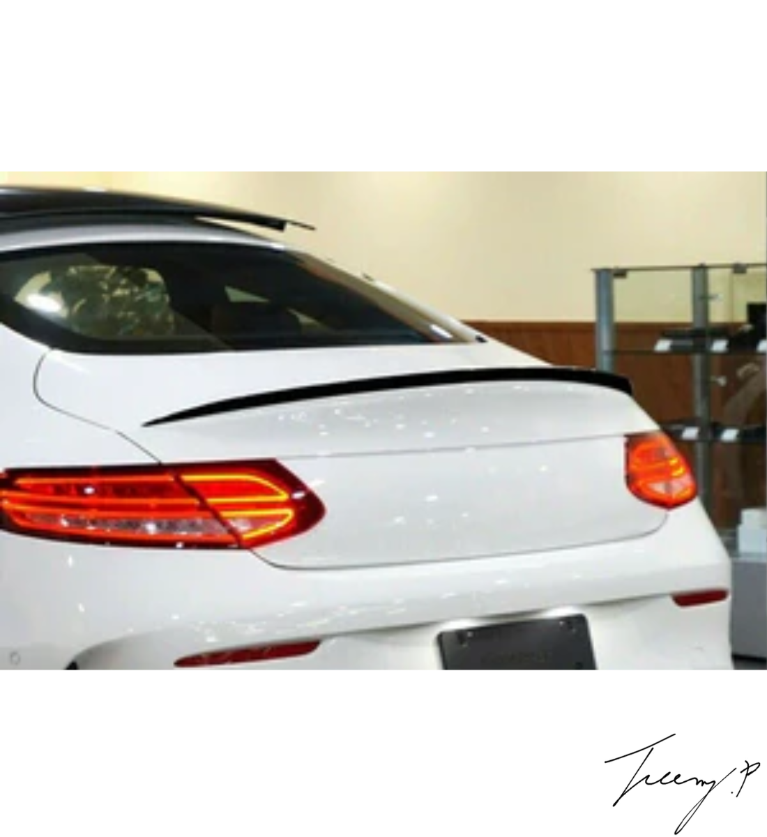 Mercedes Benz C-Class W205 Coupe AMG (2014-2019) Gloss Black Rear Trunk Spoiler