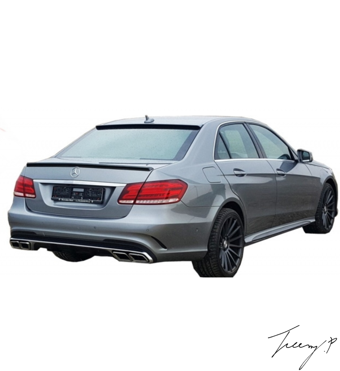 Mercedes E Class W212 E300 (08-15) Gloss Black AMG Rear Trunk Boot Lip Spoiler