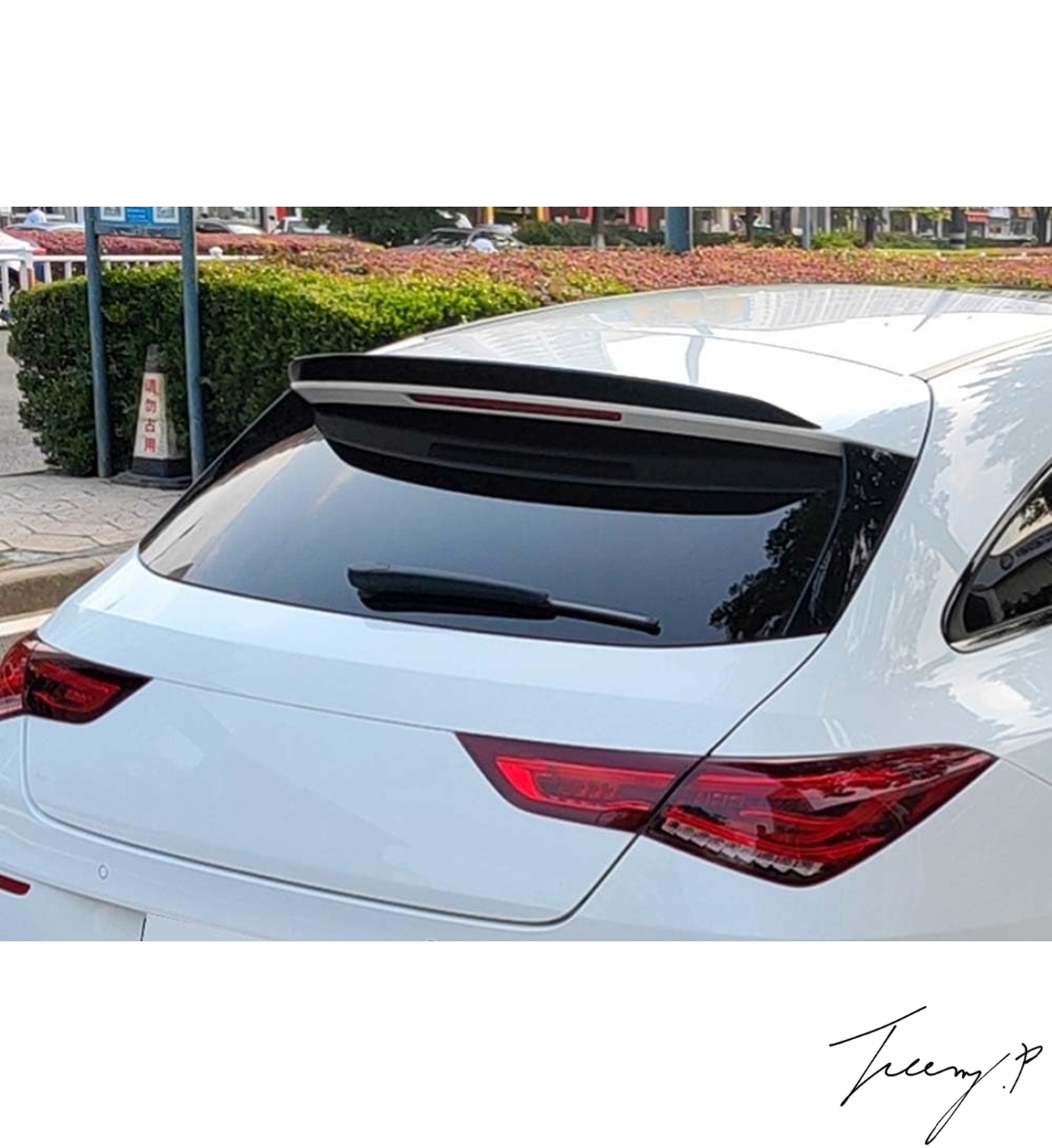 Mercedes CLA Class X118 (2019-2022) Shooting Brake Gloss Black Rear Roof Spoiler Lip
