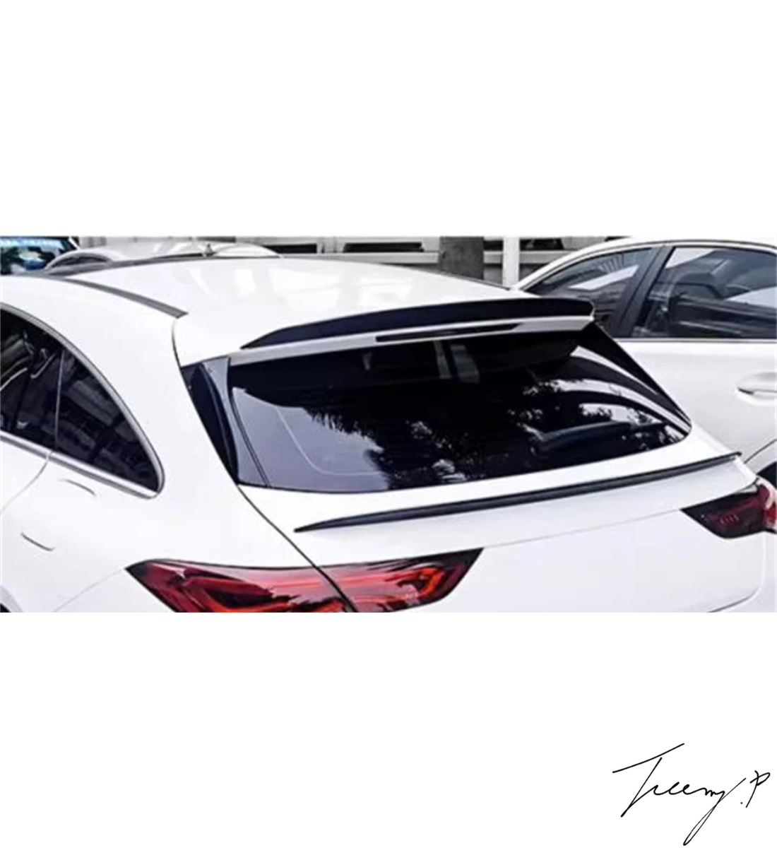 Mercedes CLA Class X118 (2019-2022) Shooting Brake Gloss Black Rear Roof Spoiler Lip