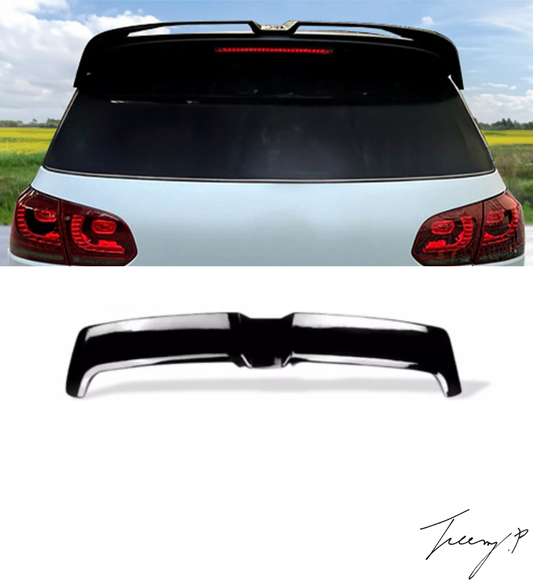 VW Golf MK6 GTI (2008-2013) Oettinger Style Gloss Black Rear Roof Spoiler Boot