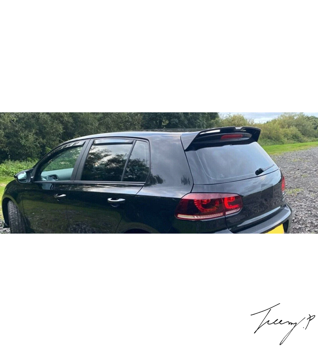 VW Golf MK6 GTI (2008-2013) Oettinger Style Gloss Black Rear Roof Spoiler Boot