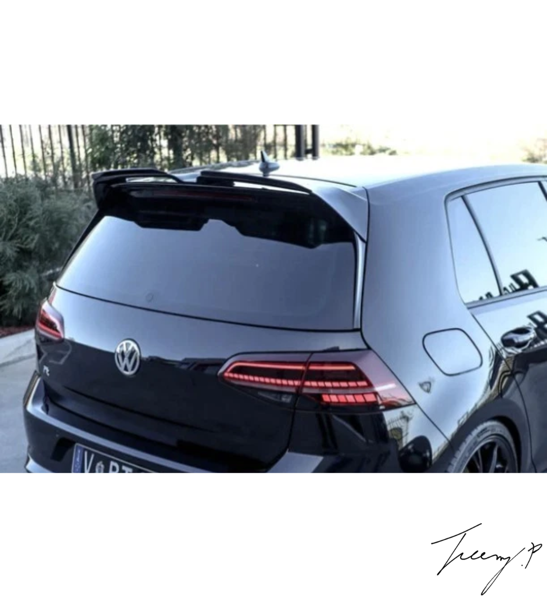 VW Golf MK7 MK7.5 (2012-2020) Gloss Black Oettinger Style Boot Spoiler