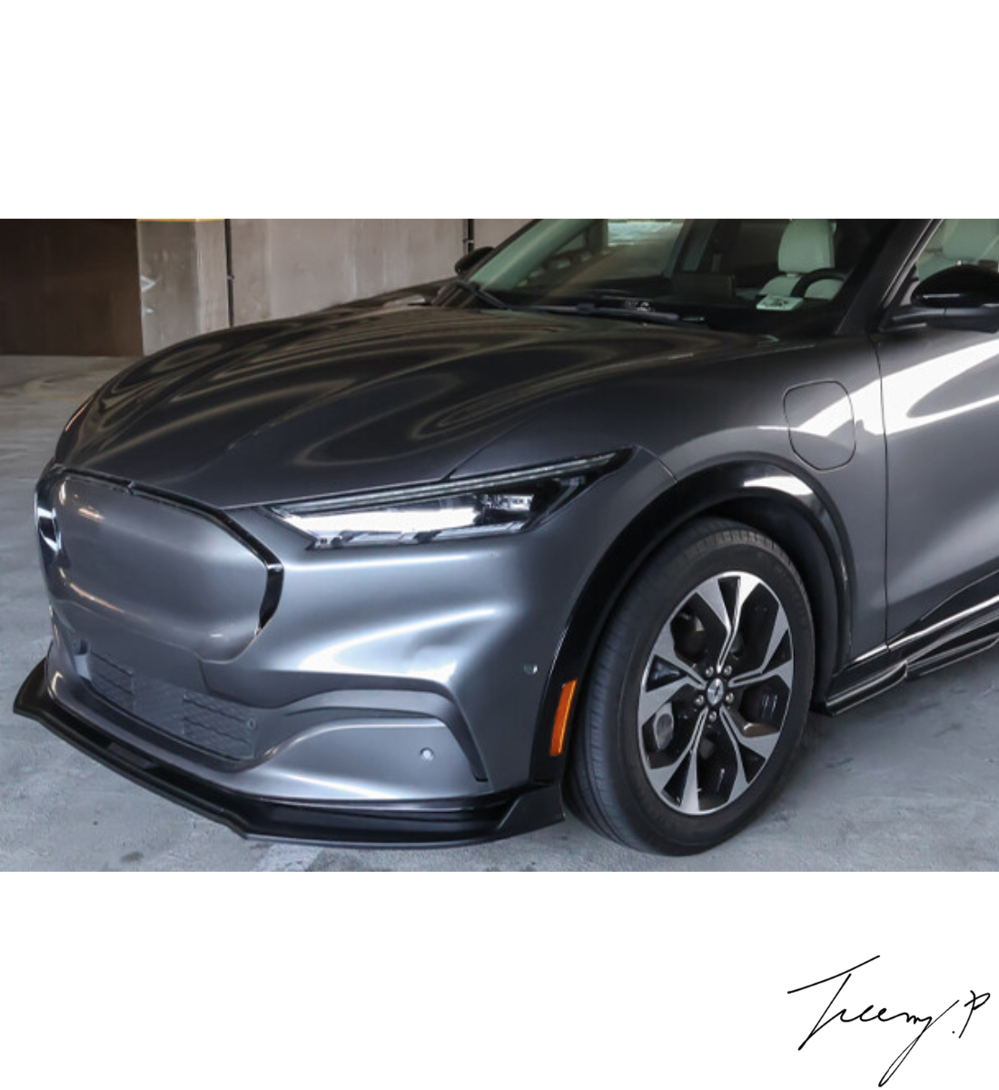 Ford Mustang Mach E (2020+) Front Spoiler Lip Splitter Body Kit Gloss Black