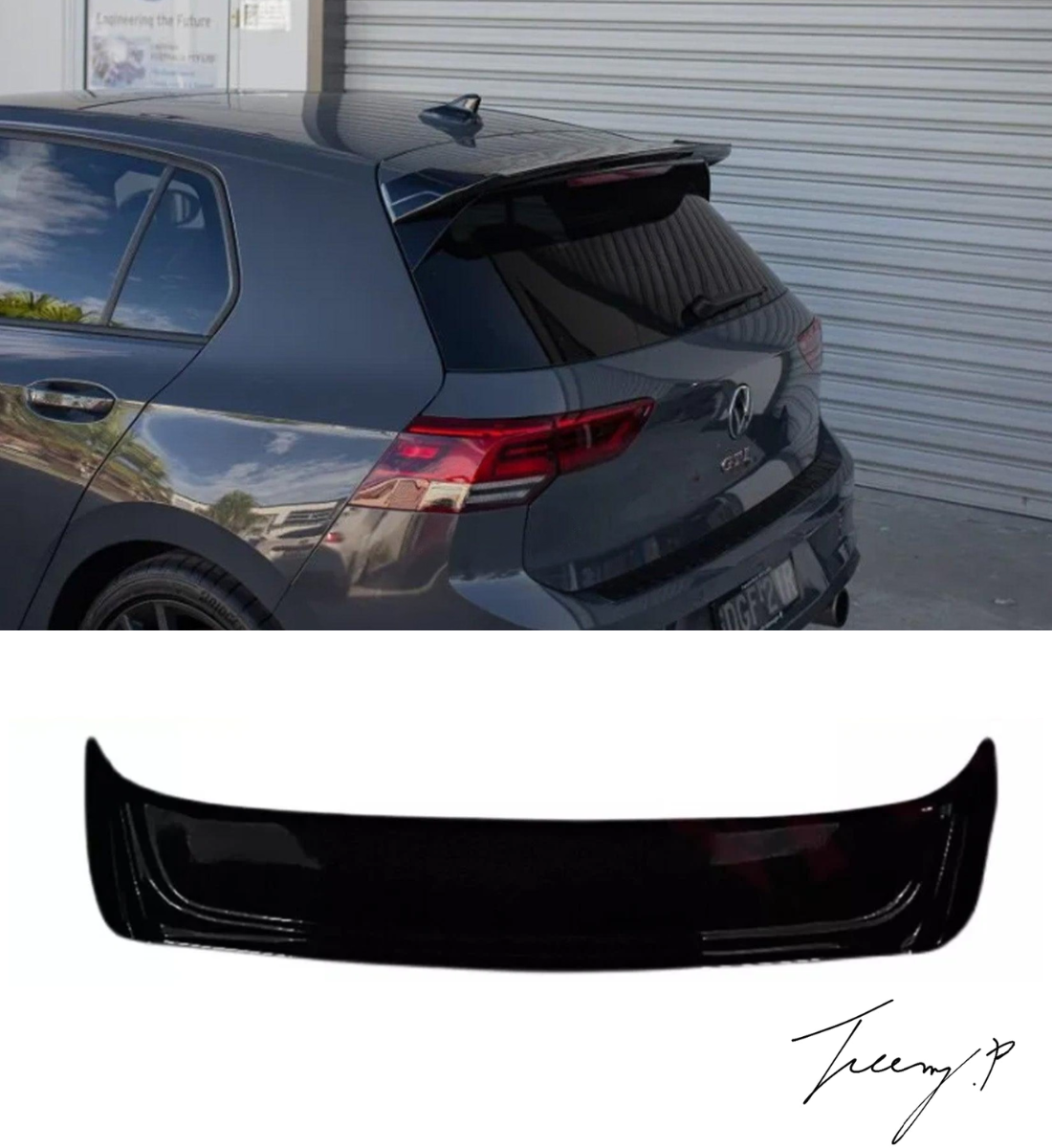 VW GOLF MK8 (2020+) OSIR STYLE REAR SPOILER - GLOSS BLACK