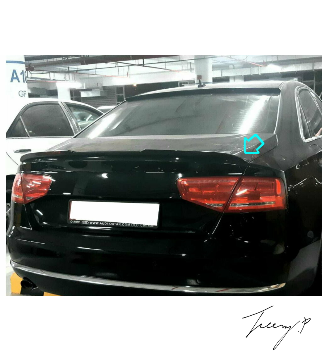 Audi A8 (2009–2017) Rear Boot Lip Spoiler Wing – Gloss Black