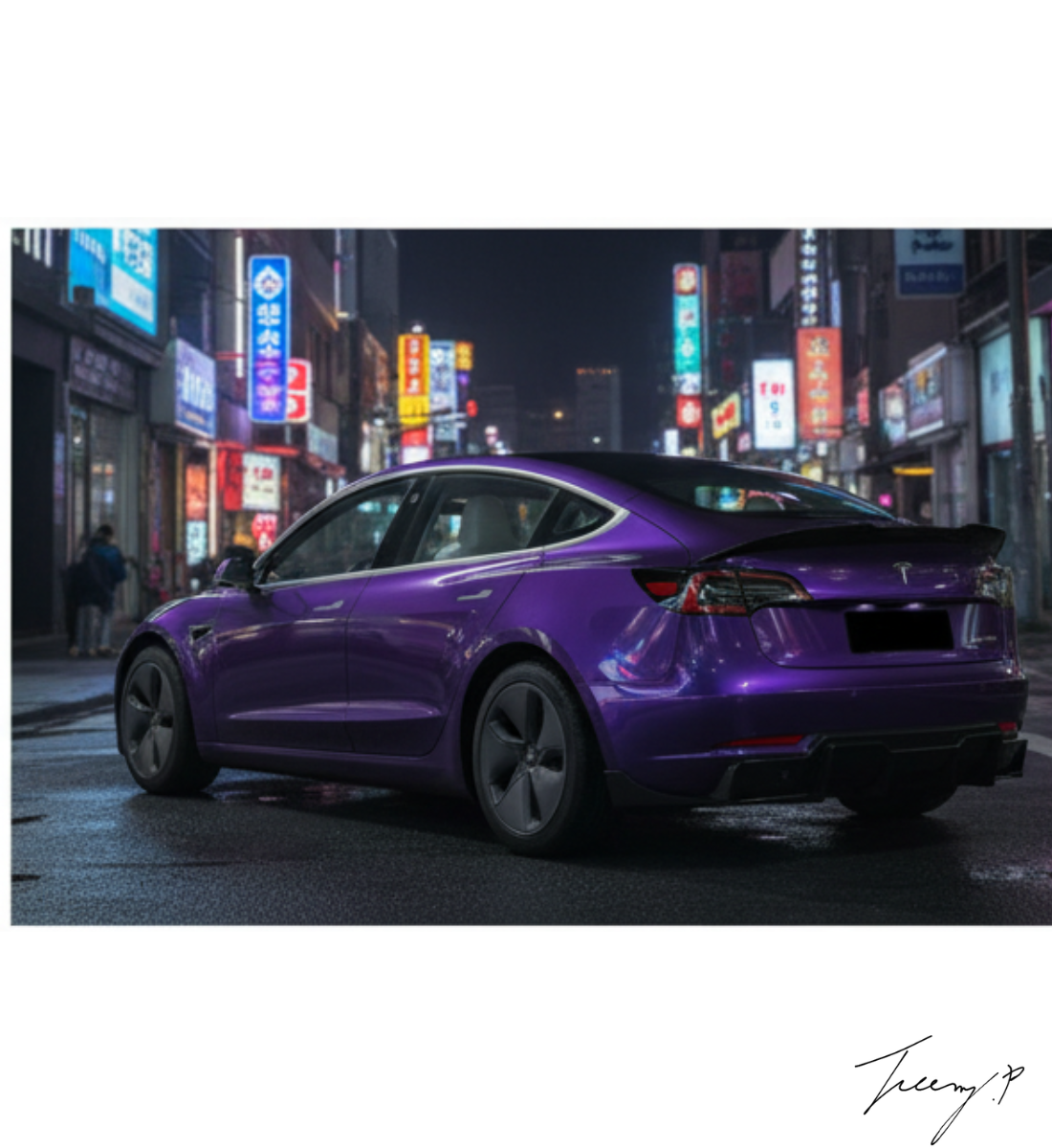 Tesla Model 3 (2017-2022) Rear Gloss Black PSM Ducktail Spoiler Boot Wing