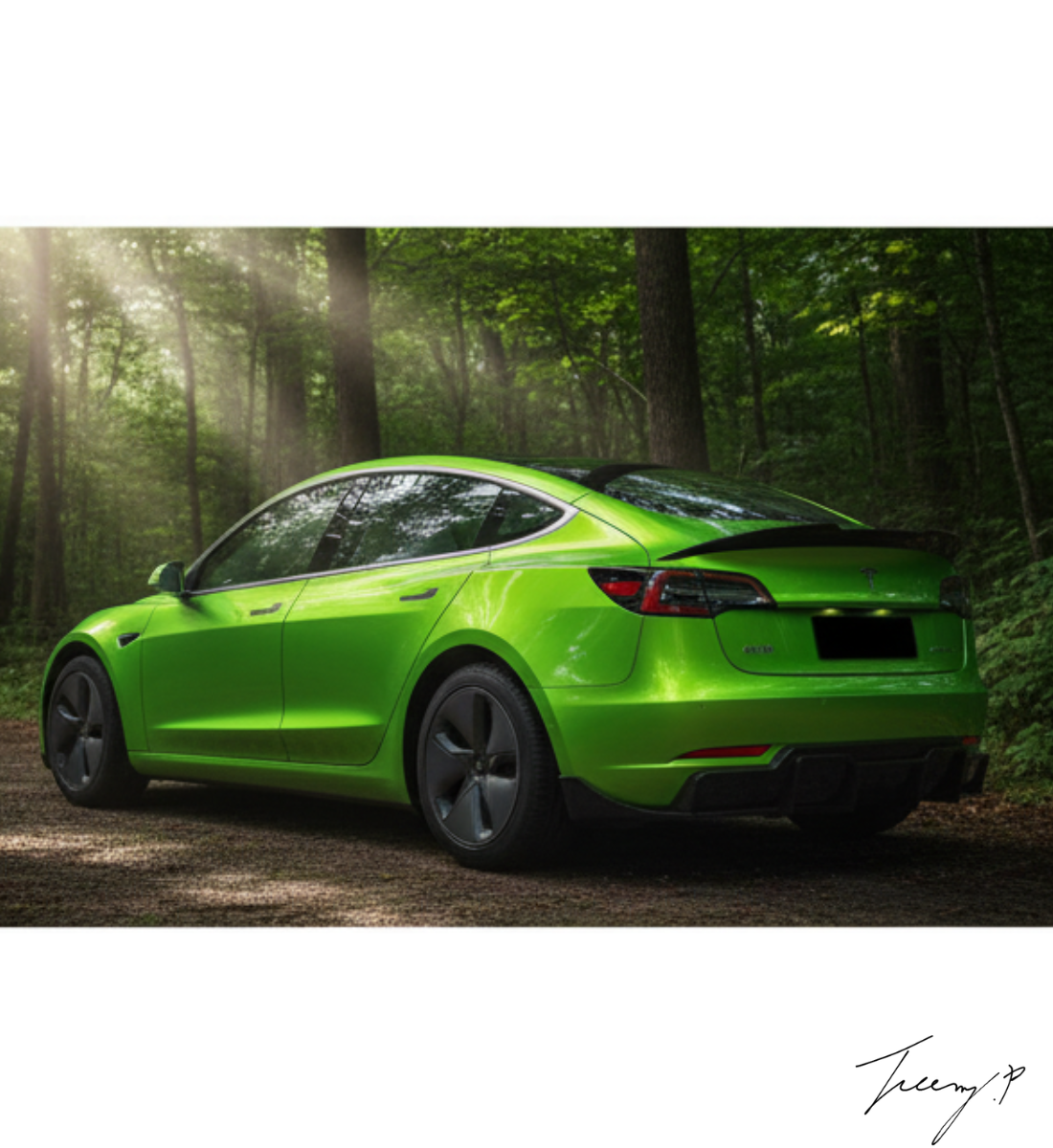 Tesla Model 3 (2017-2022) Rear Gloss Black PSM Ducktail Spoiler Boot Wing