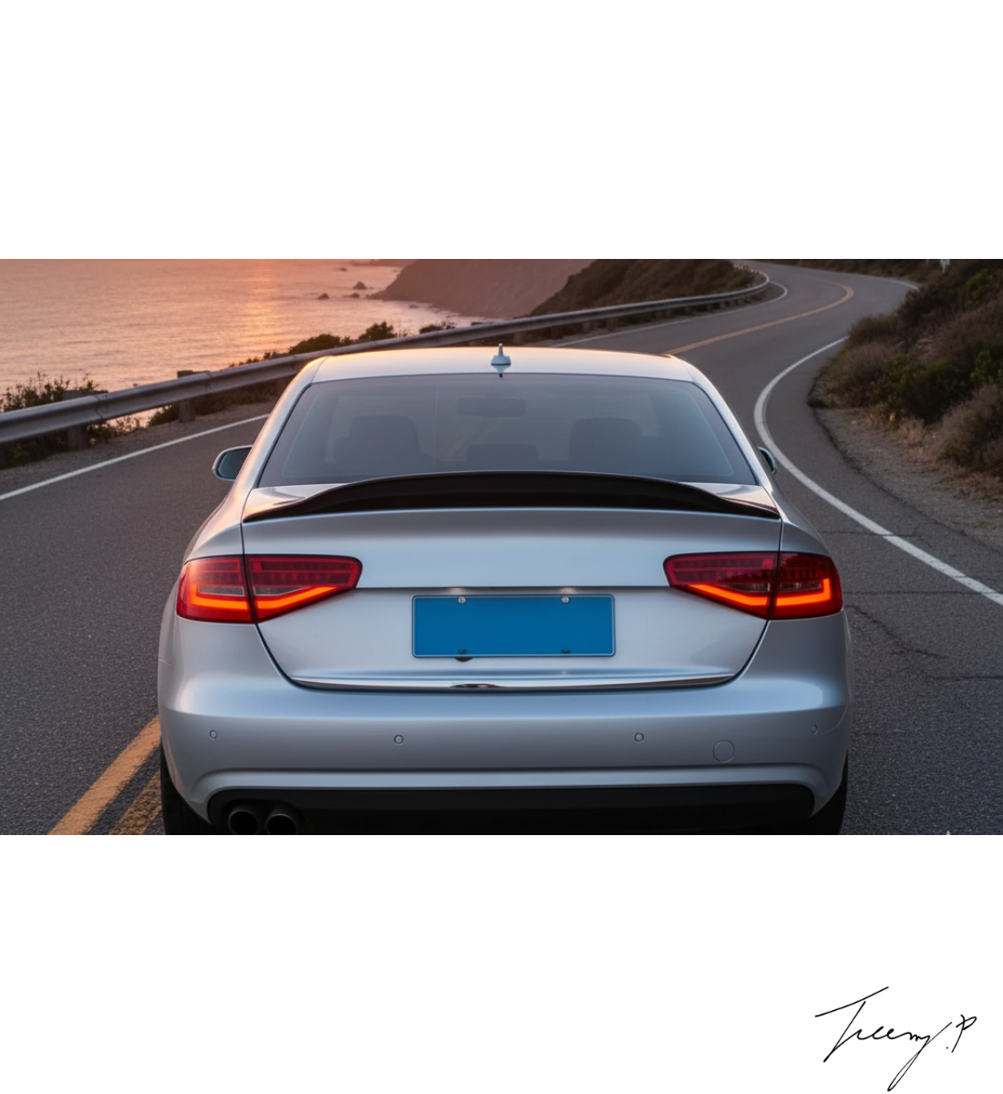 AUDI A4 (2009-2016) Gloss Black R Style Rear Boot Spoiler