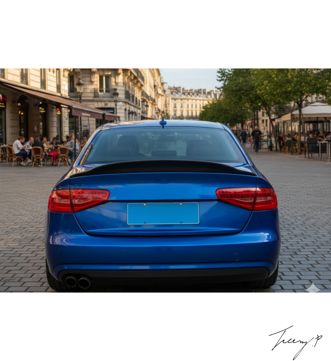 AUDI A4 (2009-2016) Gloss Black R Style Rear Boot Spoiler
