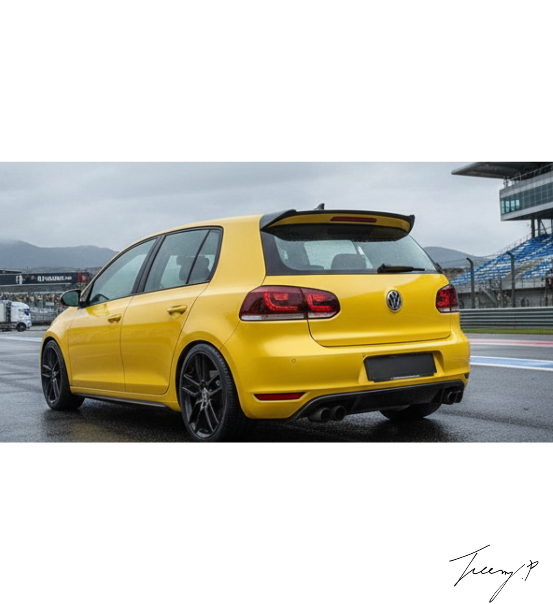 VW Golf 6 GTI/R (2010-2013) Gloss Black Rear Roof Boot Spoiler Black