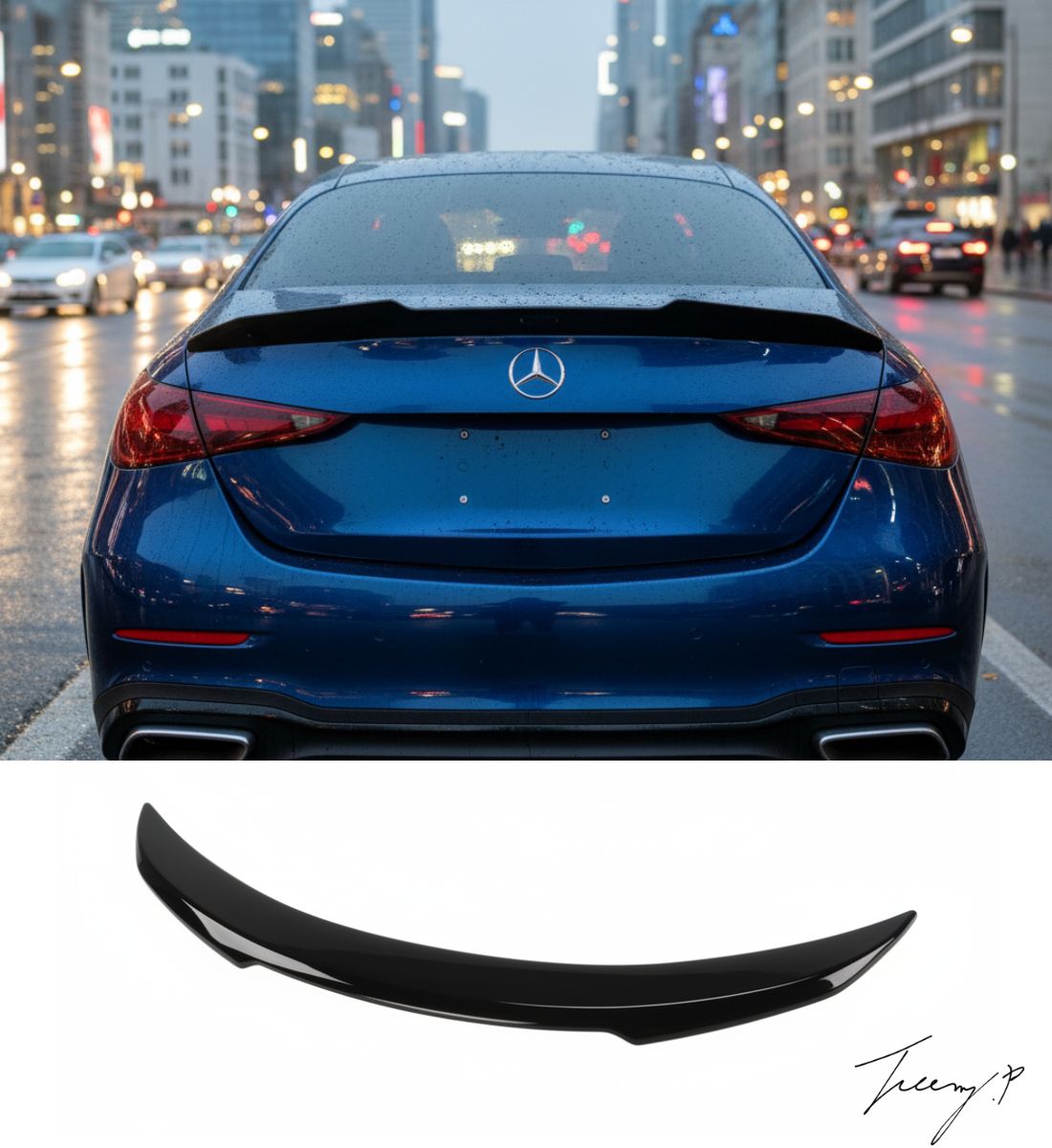 Mercedes Benz C Class W206 (2022+) Gloss Black PSM Style Rear Spoiler