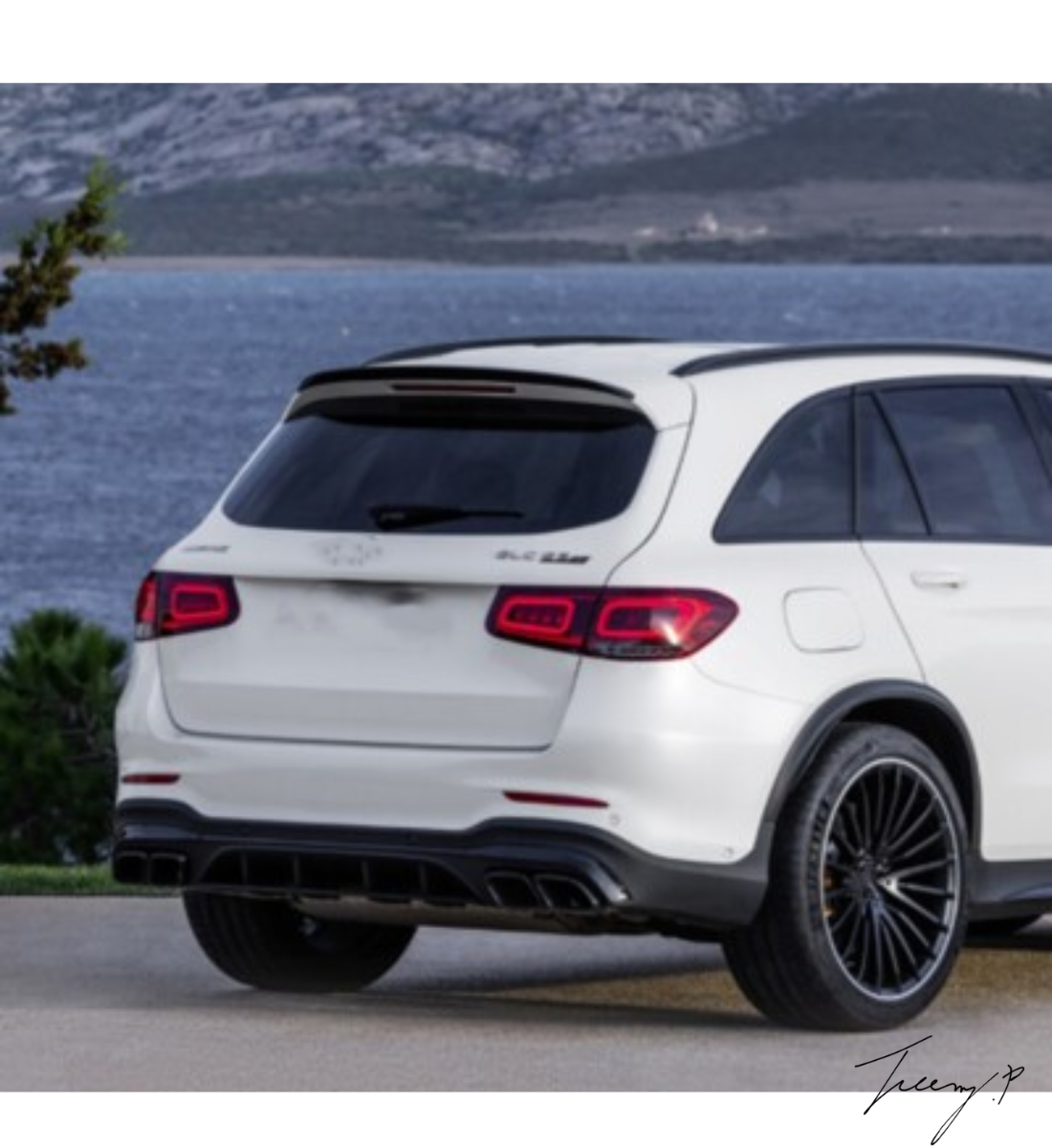 Mercedes GLC Class X253 GLC300 GLC43 (2020+) AMG Gloss Black Rear Roof Spoiler
