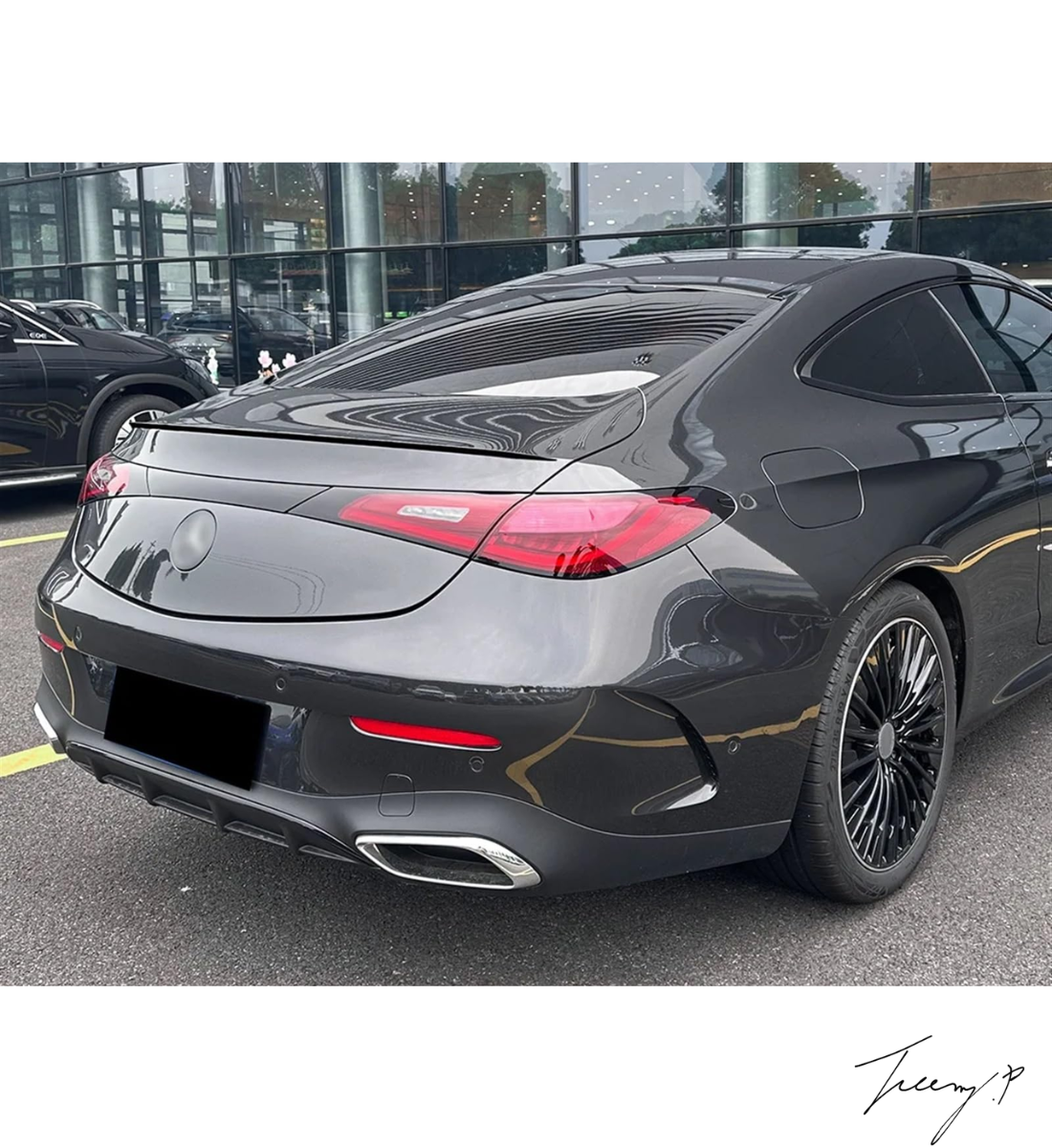MERCEDES BENZ CLE COUPE CLE260 CLE300 CLE53 2024+ AMG STYLE GLOSS BLACK REAR SPOILER BODYKIT