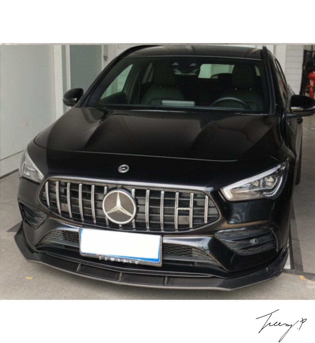 MERCEDES BENZ CLA W118 2020+ GLOSS BLACK FRONT SPLITTER SPOILER LIP BODYKIT