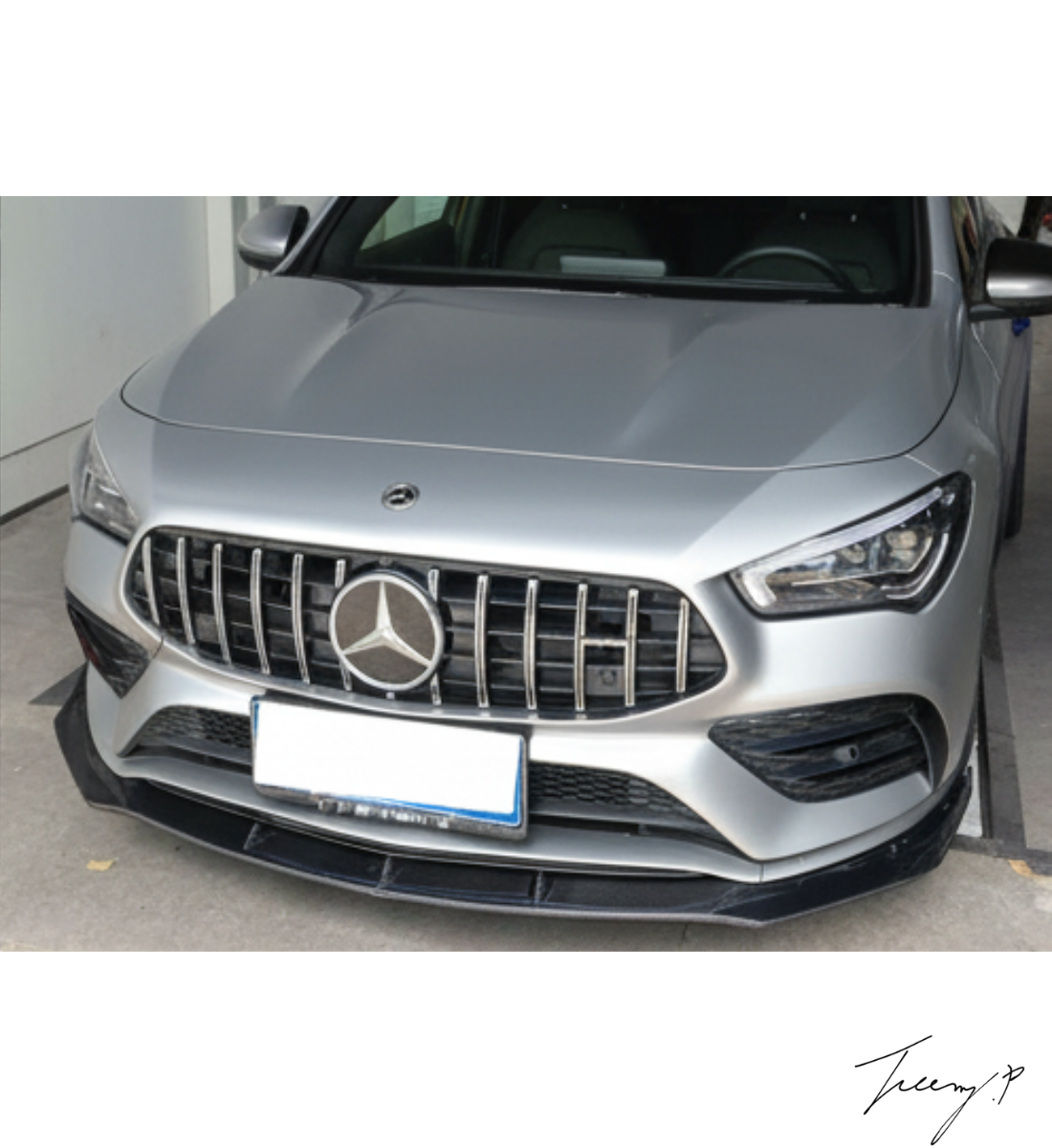MERCEDES BENZ CLA W118 2020+ GLOSS BLACK FRONT SPLITTER SPOILER LIP BODYKIT