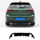 VW GOLF MK8 2020+ REAR DIFFUSER BIG FIN GLOSS BLACK