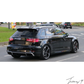Gloss Black RS3 Style Rear Diffuser With Silver Tips For Audi A3 8V Saloon 2013-2016