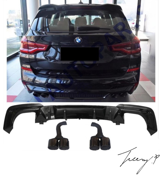 BMW X3 G01 2017-2021 M SPORT X3M STYLE REAR DIFFUSER SPOILER BODYKIT