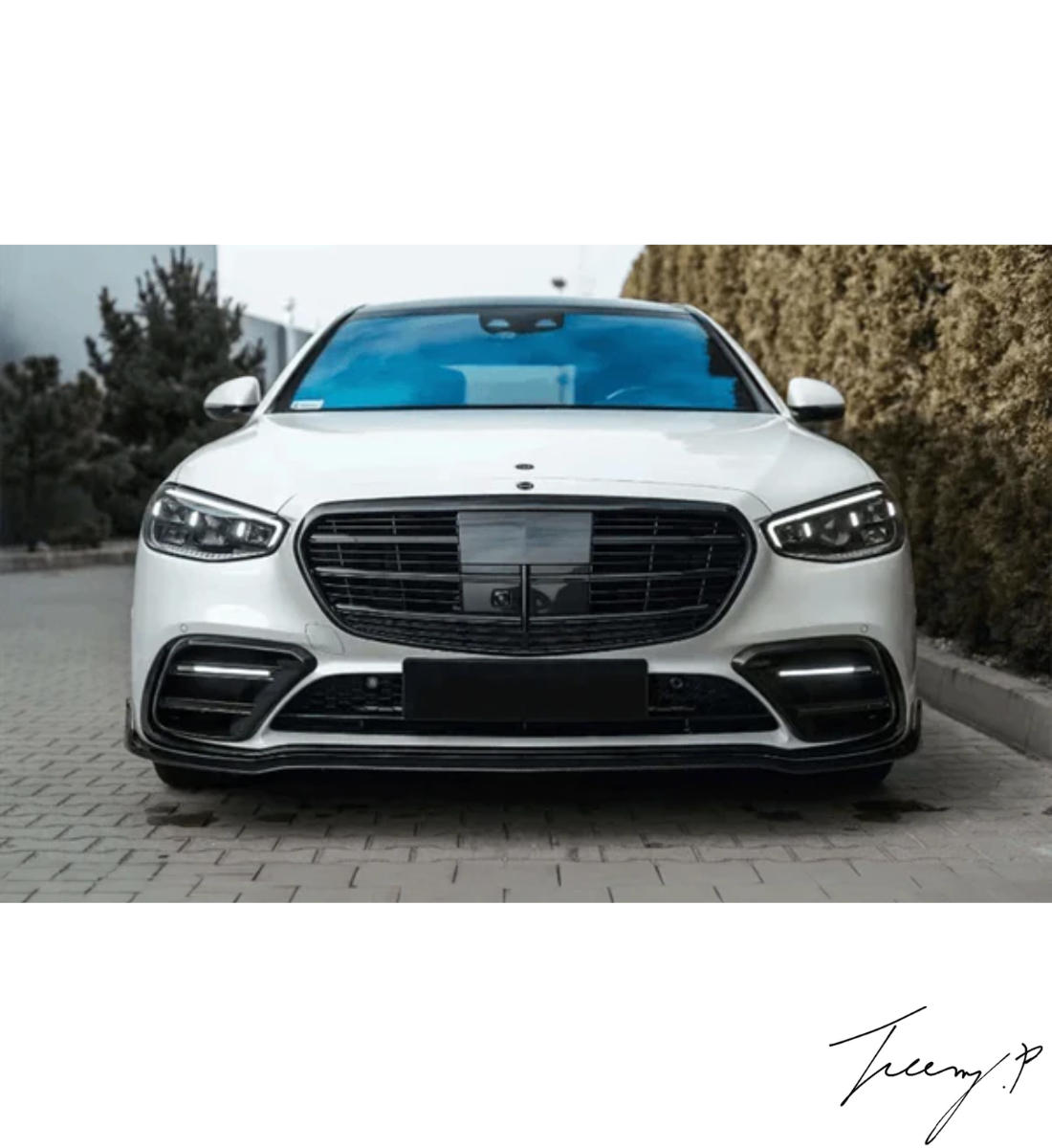 Mercedes S-Class W223 (2020+) Style Gloss Black Front Splitter Spoiler