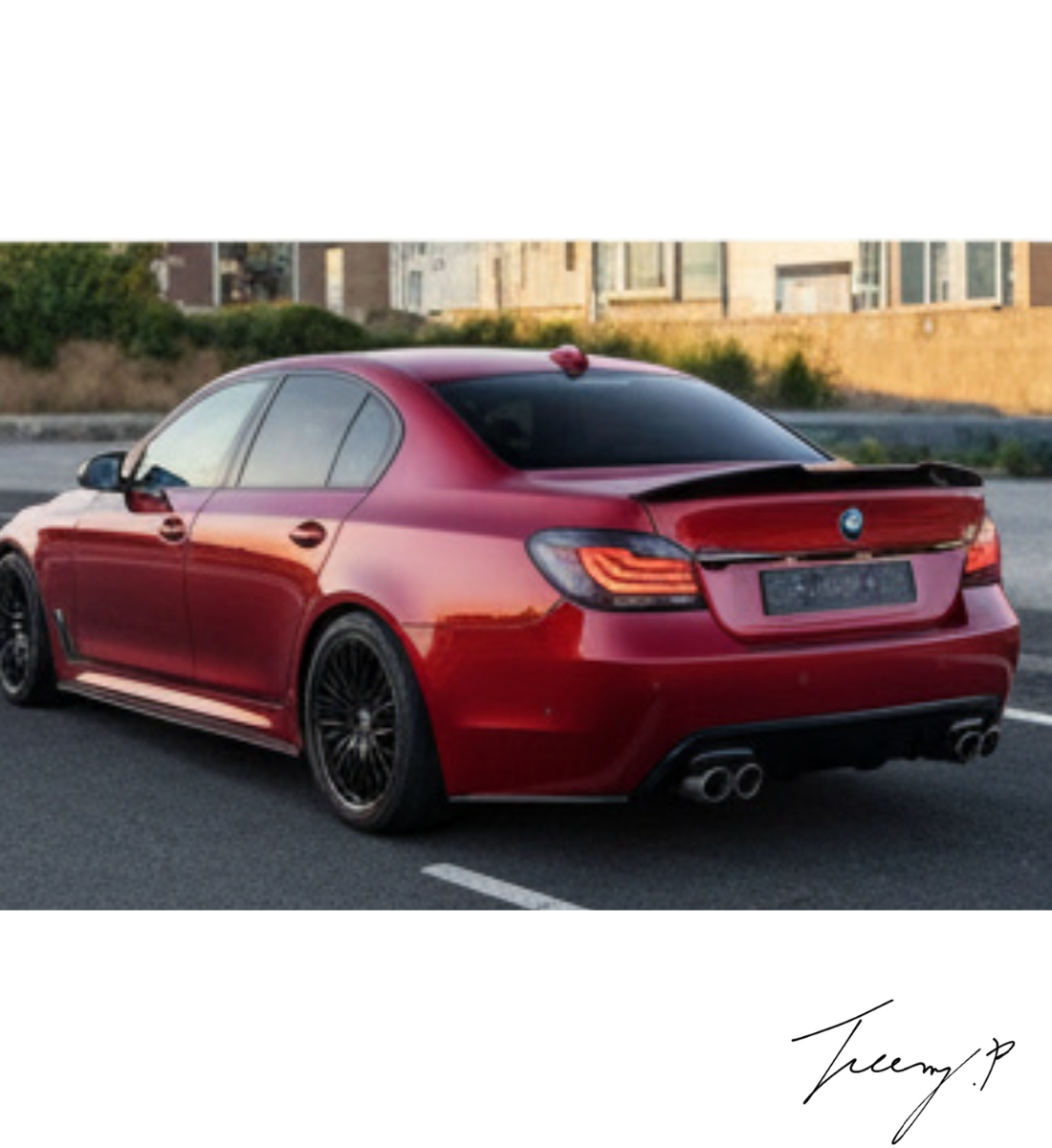 BMW 5 SERIES G60 G68 2024+ PSM STYLE GLOSS BLACK REAR BOOT SPOILER LIP WING