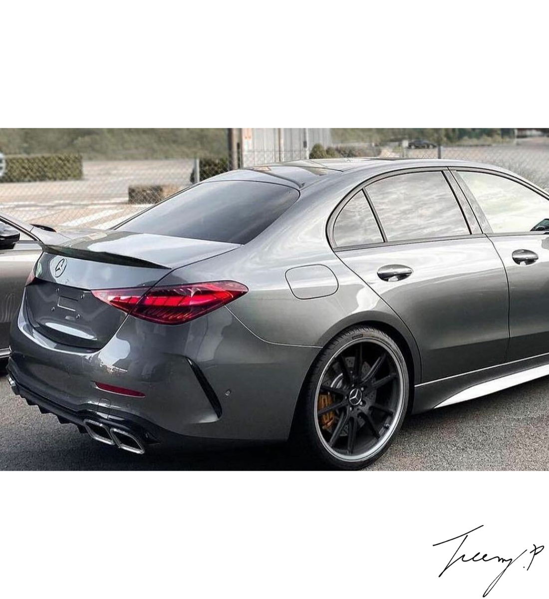 Mercedes C-Class W206 (2021+) Gloss Black Rear Roof Spoiler Lip Wing 