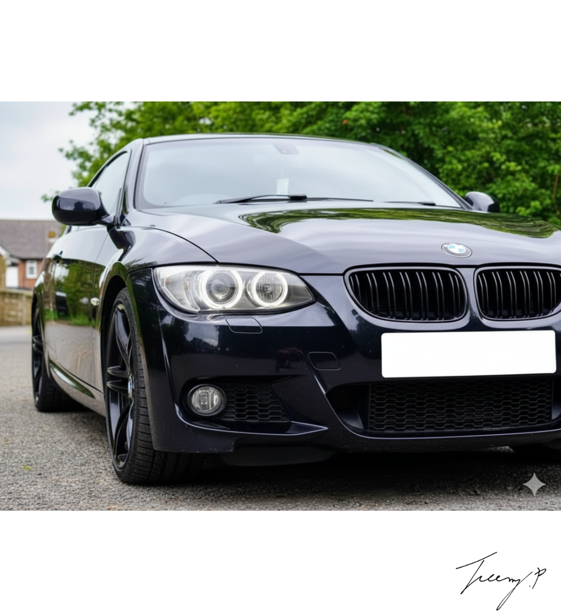 BMW 3 Series E92 E93 Facelift 2010-2013 Front Grille Double Slat Gloss Black OEM