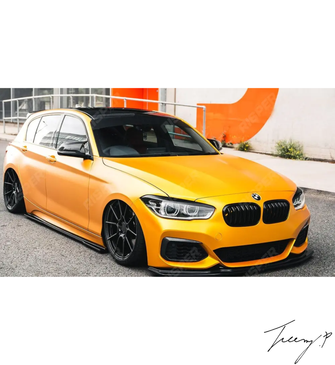 BMW 1 Series F20 (2015-2019) Front Kidney Grilles Double Slat Gloss Black