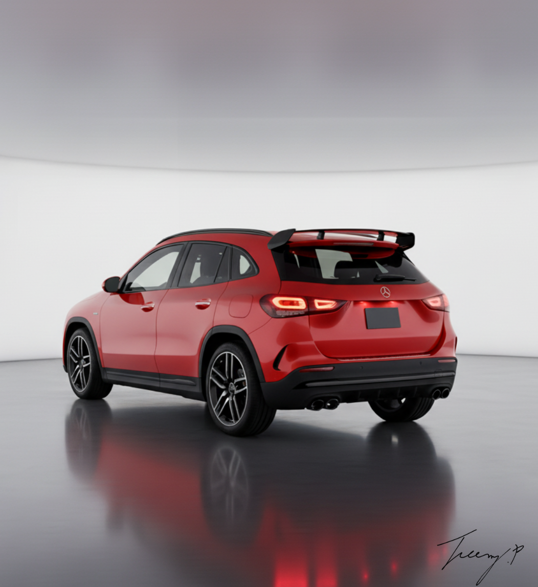 Mercedes Benz GLA X157 2020+ Gloss Black Rear Spoiler