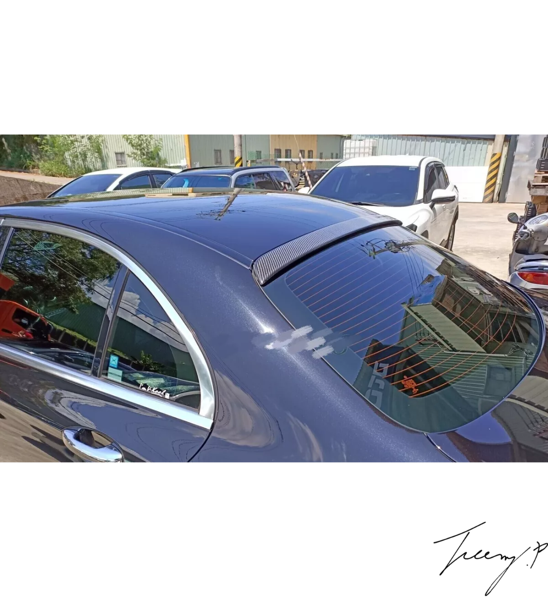 Mercedes E-Class W213 (2016-2021) Carbon Fibre effect AMG Style Rear Roof Spoiler