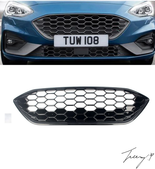 Ford Focus MK4 (2018-2021) ST Style Gloss Black Mesh Front Grill