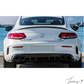 MERCEDES C CLASS A205 C205 COUPE AMG 2015 - 2023 C63 S STYLE REAR DIFFUSER WITH TAIL PIPES BODYKIT