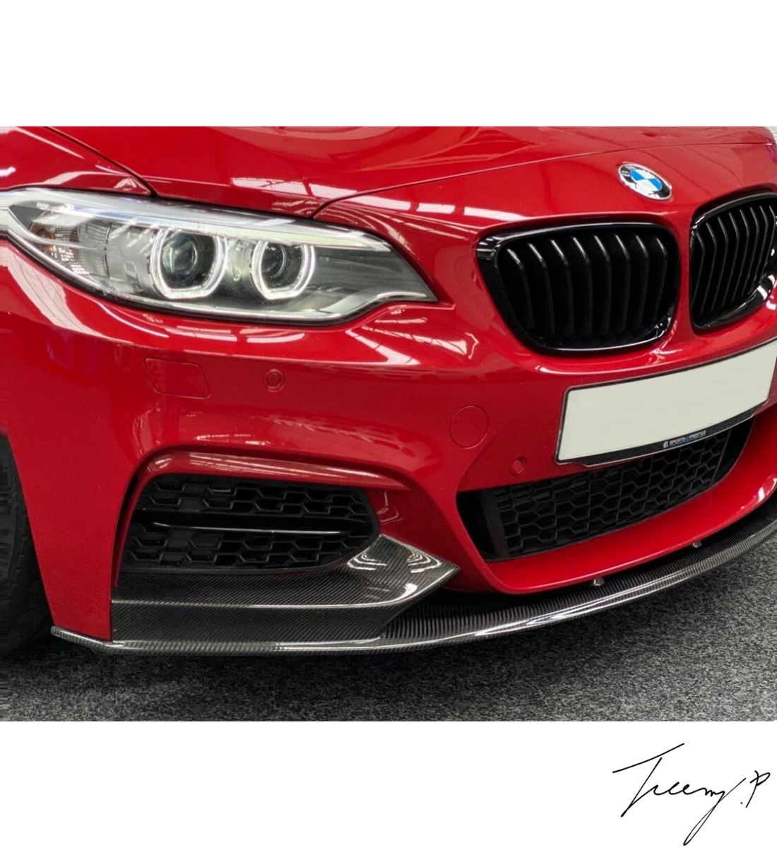 BMW 2 Series F22 F23 (2014-2021) Front Splitter Lip Valance Spoiler Carbon Look