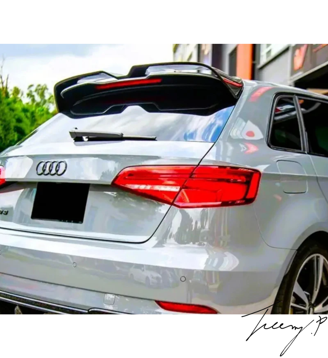 Audi RS3 8V Sportback 2013 - 2020 Gloss Black Rear Boot Trunk Spoiler Wing Lip
