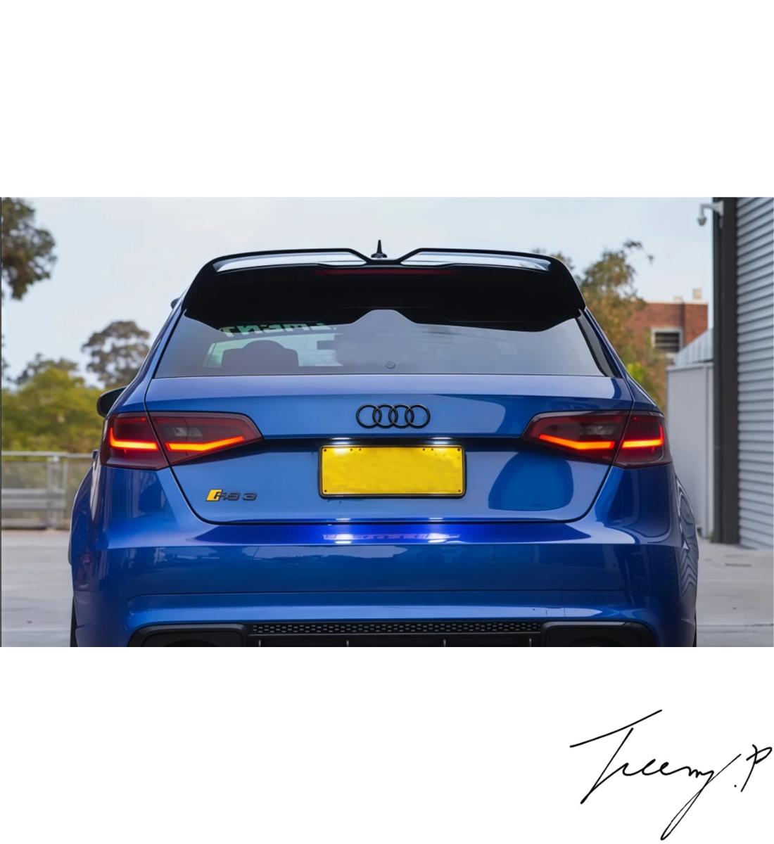 Audi RS3 8V Sportback 2013 - 2020 Gloss Black Rear Boot Trunk Spoiler Wing Lip