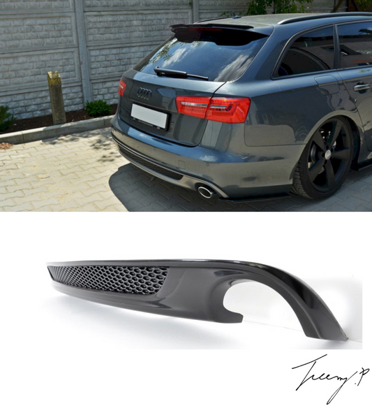 Audi A6 C7 Rear Lip Spoiler Diffuser Sline Look (v.1) (2011-2014)