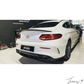 MERCEDES C CLASS A205 C205 COUPE AMG 2015 - 2023 C63 S STYLE REAR DIFFUSER WITH TAIL PIPES BODYKIT