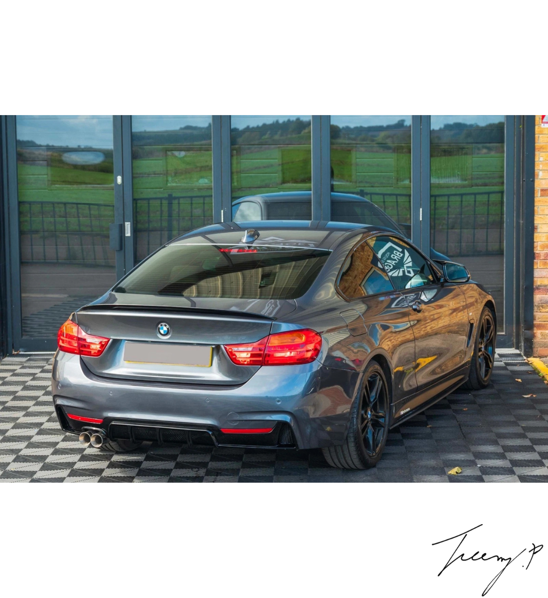 BMW 4 Series Coupe F32 (2014–2020) Rear Boot Lip Spoiler MP Style Gloss Black