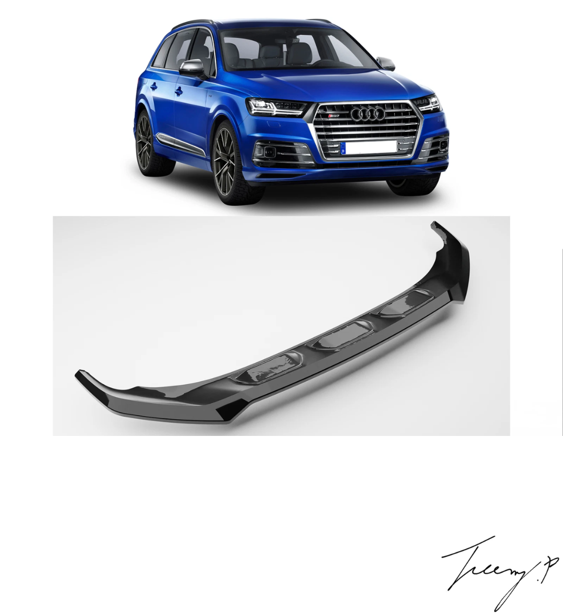 Audi SQ7 Mk2 Facelift (2019+) Front Splitter / Lip Spoiler