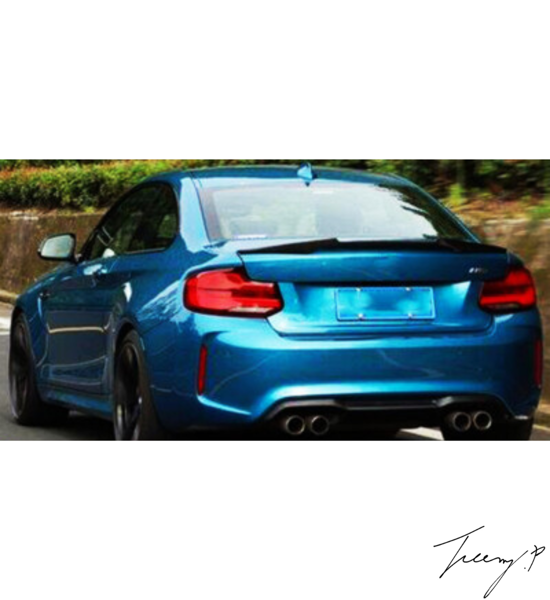 BMW 2 SERIES F22 COUPE 2014 – 2021 M4 STYLE GLOSS BLACK REAR BOOT TRUNK LIP SPOILER