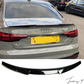 Audi RS4 B9 8W 2017 - 2019 Gloss Black Rear Boot Trunk Spoiler Wing Lip