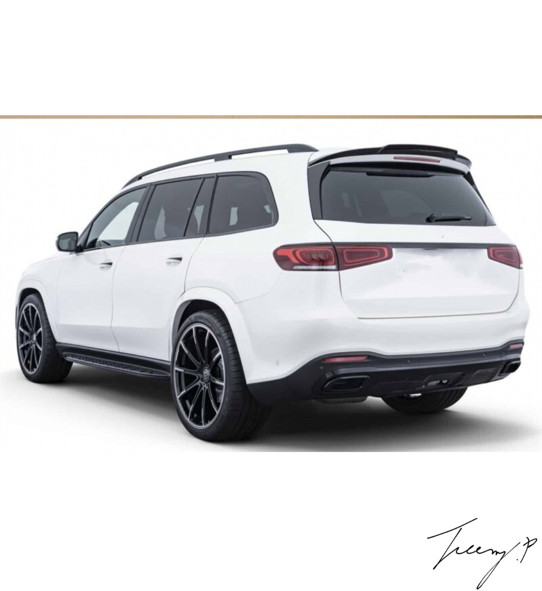 Mercedes X167 (2019+) GLS63 AMG Brabus Style Gloss Black Rear Boot Spoiler