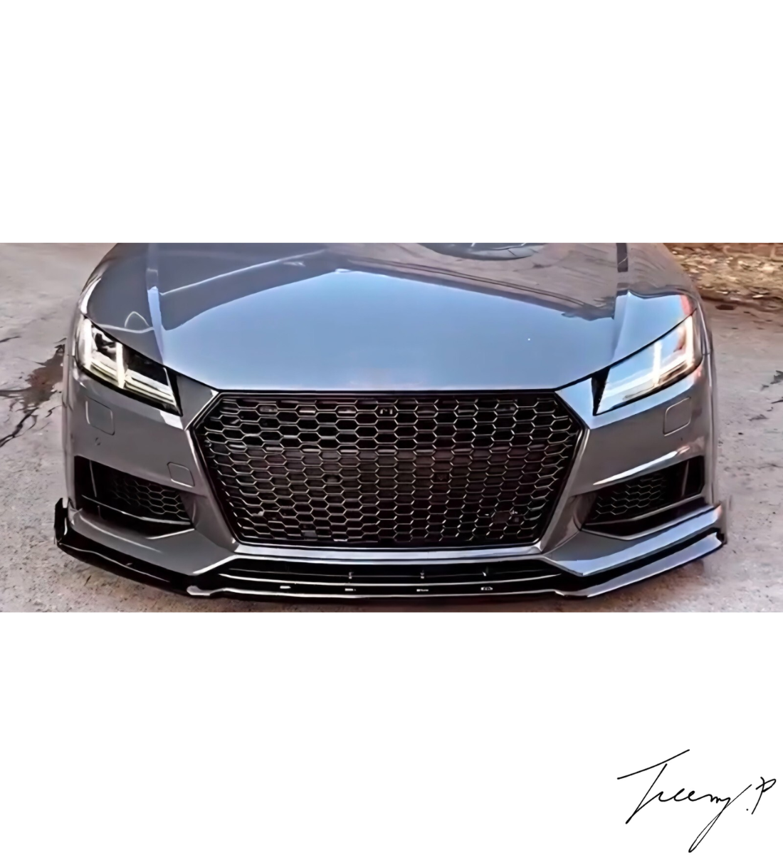 Audi TT MK3 FV 8S (2016-2020) TTRS Style Front Grille Gloss Black Honeycomb Mesh