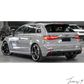 Gloss Black RS3 Style Rear Diffuser With Silver Tips For Audi A3 8V Facelift 2017-2020